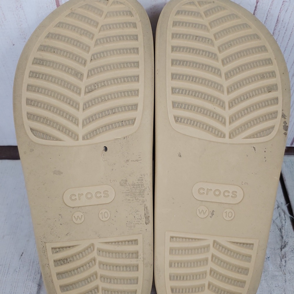 Crocs Dylan Platform Women Size W10 - Tan Brown Chunky Slip On Clogs 209669 - Picture 6 of 7